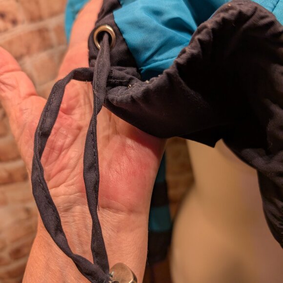 Vintage 90's Mulberry Street Teal and Black Button-Up Jacket Size XL - Picture 8 of 9